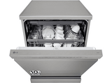 Lavavajillas - LG DF243FV, 14 servicios, 9 programas, 60 cm, QuadWash™,  EasyRack™, Inox antihuellas