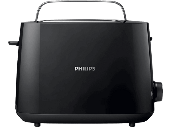 Tostadora - Philips HD2581/90, 8 ajustes, Rejilla calientabollos, Función extraelevación, 900 W, Negro