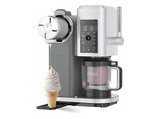 Heladera - Ninja CREAMi Scoop & Swirl NC701EU, 800 W, 480ml, 13 Programas, Tecnología Soft Serve Creamify, Dispensador 3 velocidades, Gris platino