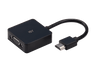 Adaptador cable - ISY IAD-1007, Plug & Play, HDMI a VGA, Resolución 1920 x 1080 pixeles, Negro