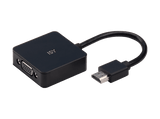 Adaptador cable - ISY IAD-1007, Plug & Play, HDMI a VGA, Resolución 1920 x 1080 pixeles, Negro
