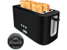 Tostadora - Cecotec Toast&Taste 16000 Extra Double, 1630 W, 2 Ranuras extraanchas, 6 Niveles tostado, 3 Funciones, Negro
