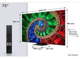 TV RGB Mini LED 75 - TCL 75RM7L, 4K, TSR AiPQ, Smart TV,HDR de hasta 2000 nits, Dolby Vision y Atmos, Panel HVA Pro, Negro