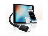 Cable USB - Baseus Dura, Lightning a USB-C, 100 cm, 20W, Carga rápida, Ultrarresistente, Negro y Dorado