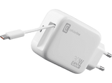 Cargador móvil - CellularLine ROLL, Retráctil, 30 W, Tipo C, Universal, Blanco