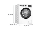 Lavadora carga frontal - Bosch WGG244Z0EP, Serie 6, 9 kg, 1400 rpm, 15 programas, Iron Assist anti arrugas, Speed Perfect, Blanco