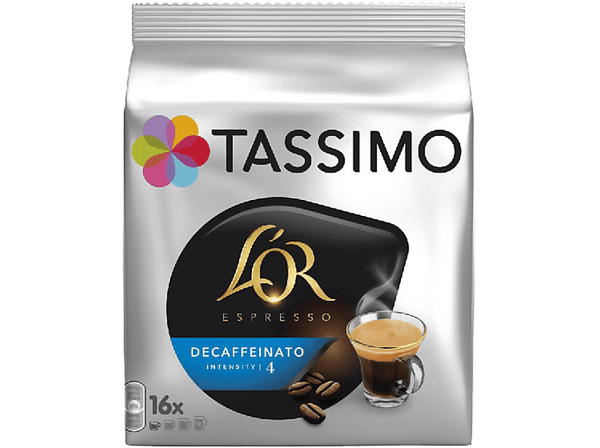 Cápsulas monodosis - Tassimo L'Or Espresso Decaffeinato, 16 cápsulas