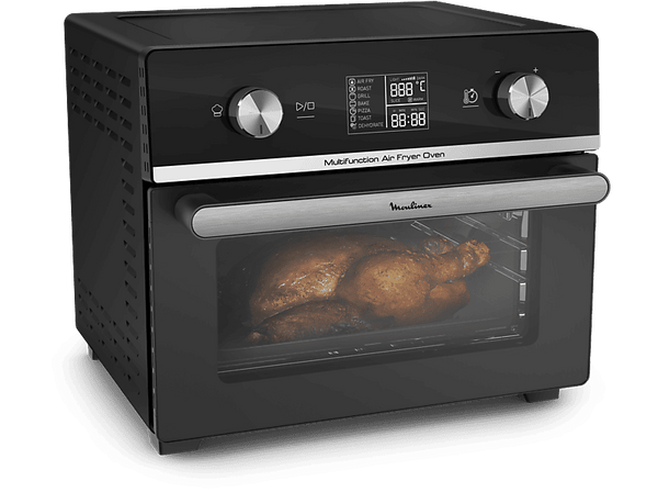 Mini horno - Moulinex Easy Fry Multifunctional AL606820, Horno y Freidora de Aire, 1800 W, 20 L, 10 programas, 3 niveles, Tecnol. Extra Crisp, Negro