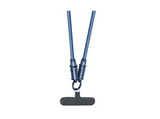 Cordón para móvil - Panda Lanyard, 1.2m Cable, USB-C, Goma, Carga rápida, 60W, Azul