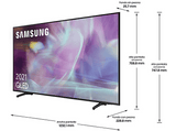 TV QLED 55 - Samsung QE55Q60AAUXXC, UHD 4K, Smart TV, HDR10+, Tizen, Motion Xcelerator, Negro