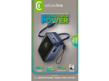 Powerbank - CellularLine Roller, 10000 mAh, Carga rápida, 45 W, 72 horas, USB-C, USAB-A, Azul