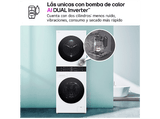 Lavadora secadora - LG WT1210WWF, Torre de lavado 12/10 kg, TurboWash™, Smart Pairing™, Blanco