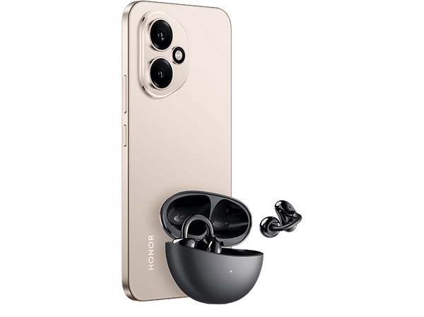 Móvil - Honor 400 5G, Desert Gold, 256GB, 8GB RAM, 6.55" AMOLED, Qualcomm Snapdragon 7 Gen 3, 5300 mAh, MagicOS 9.0 + Auriculares flip clip buds