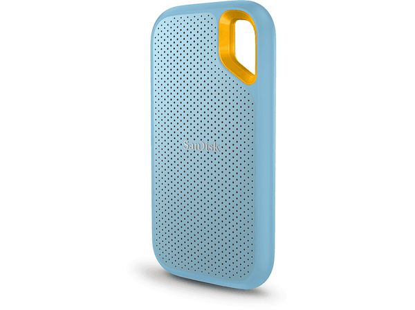 Disco duro SSD externo 2TB - SanDisk Extreme Portable SSD, 2.5", Hasta 1050 MB/s, NVMe, USB 3.2, IP65, Azul