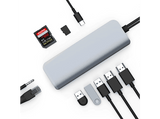 Hub USB - Hyper HD392, 10 Puertos en 2, Para Mackbook Air/Pro, 5 Gbit/s, Plata