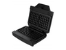Sandwichera - Taurus Miami Legend Ver II, 3 placas desmontables e intercambiables: sándwich, grill y gofre, Antiadherente, 900 W, Plateado