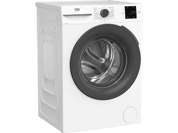 Lavadora carga frontal - Beko VBM1WFT38223WA, 8 kg, 1200 rpm, 15 Programas, Inverter, Blanco