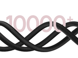 Cable USB - Baseus Dura, Lightning - USB, 100 cm, 2.4A, Carga rápida, Rojo y Negro