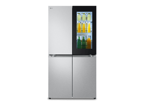 Frigorífico americano - LG GMV960MBDE, No Frost, 178.7 cm, 666 l, Instaview™, Linear Cooling™, Plata
