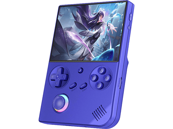 Consola retro portátil - Anbernic RG40XXV, 4" IPS, Tarjeta 64 GB incorporada, Luz RGB, Compatible salida TV, Wi-Fi, Bluetooth, Azul