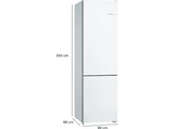 Frigorífico dos puertas - Bosch KGN39VWDC,  Serie 4, Total NoFrost, 203 cm, 368 l, Cajón VitaFresh, Sistema MultiAir Flow,  Blanco