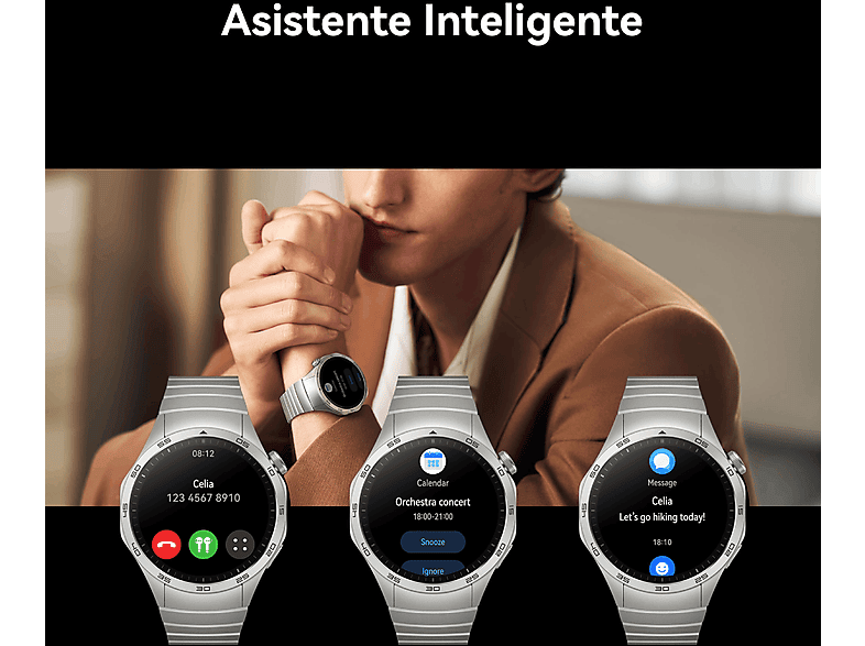 Smartwatch - Huawei Watch GT4, 41 mm, AMOLED, Hasta 7 días de autonomía, Blanco
