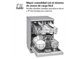 Lavavajillas - LG DF142FV, 14 servicios, 5 programas, 60 cm, QuadWash™, Inverter Direct Drive™, Inox antihuellas