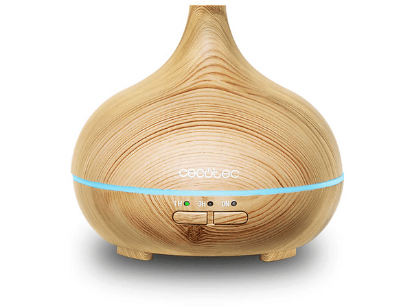 Humidificador - Cecotec Pure Aroma 150 Yang, 150 ml, Evaporación en frío, Madera