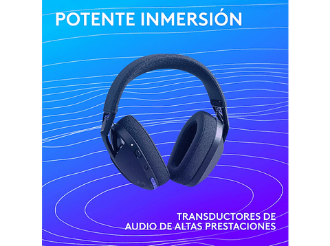 Auriculares gaming - Logitech G G321, Lightspeed-Bluetooth, Micrófono 16 kHz con varilla abatible, 20hs batería, PC, PS4-PS5, Nintendo Switch, Negro