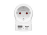 Adaptador enchufe - Hama 00223478, Eu a UK, Con 2 puertos USB, 20W, Blanco