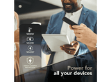 Powerbank - CellularLine PowerView IQ, 10000 mAh, 45 W, 72 horas, USB C, USB A, Negro