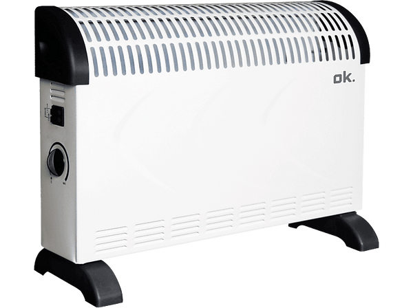 Convector - OK OCV 20324 ES, 2000 W, 3 niveles calor, Protección sobrecalentamiento, Blanco