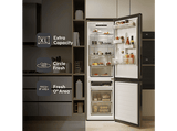 Frigorífico combi - Candy City Fresco CNCQ2T518EX, Total No Frost Circle+, 182 cm, 279 l, Iluminación LED, Inox