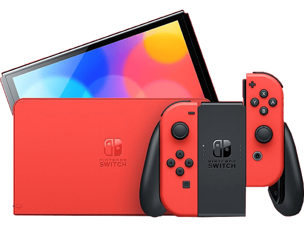 Nintendo Switch - Nintendo Switch OLED (Edición Rojo Mario), 7", Joy-Con, 64 GB, Rojo Mario