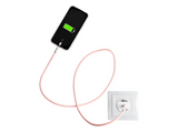 Cordón para móvil - Panda Lanyard, 1.2m Cable, USB-C, Goma, Carga rápida, 60W, Rosa