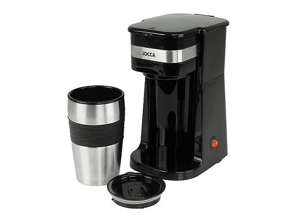 Cafetera de goteo - Jocca 2768, 750 W, 420 ml, 1 Taza, Filtro de malla reutilizable, Apagado automático, Negro