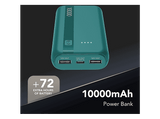Powerbank - CellularLine Essential, 10000 mAh, 12W, 72 horas, USB C, USB A, Azul