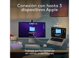Ratón inalámbrico - Logitech MX Anywhere 3S para Mac, Bluetooth, 8000 DPI, Multidispositivo, Carga rápida, Botones personalizables, Blanco