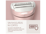 Rasuradora - Philips Lady Shaver Series 8000 BRL129/00, Cabezal Flexible, Luz LED, Uso seco/húmedo, Autonomía de 100 min, Rosa