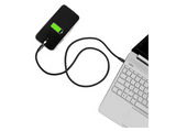 Cordón para móvil - Panda Lanyard, 1.2m Cable, USB-C, Goma, Carga rápida, 60W, Negro