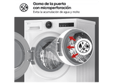 Lavadora carga frontal - LG F4X7011TWS, 11 kg, 1400 rpm, 23 programas, TurboWash 360º, ThinQ™, Blanco