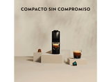 Cafetera de cápsulas - Nespresso® Krups Essenza Mini XN110, 19 bar, 0.6 l, 1260 W, Calentamiento rápido, Apagado automático, Negro mate