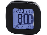 Despertador - Hama RC 45, LCD, 2 pilas, 12/24h, Alarma de velocidad, Negro