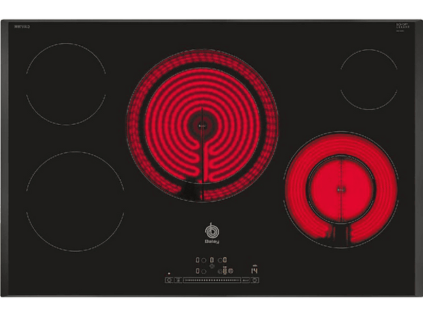 Placa Vitrocerámica - Balay 3EB785LQ, 5 zonas, Zona gigante flexible, 28 cm