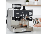 Cafetera express - Breville Barista Signature, 15 bar, 2 Tazas, 1600W, Café en grano, Inox/Negro