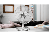Ventilador de sobremesa - Cecotec EnergySilence 620 RetroDesk, 40 W, 4 aspas, 3 velocidades, Oscilación, Plata