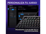 Teclado gaming - Logitech G G515 TKL, Cable, Teclas RGB Lightsync/Personalizables, Modo de juego, Interruptores mecánicos GL perfil bajo, Negro