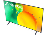 TV LED 55 - LG 55NANO756QC, UHD 4K, Procesador de Gran Potencia 4K α5 Gen 5, Smart TV, DVB-T2 (H.265), Azul oscuro ceniza