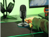 Micrófono - Trust GXT 234 Yunix, USB, 100 - 16000 Hz, Alámbrico,Iluminación RGB, Negro