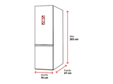 Frigorífico combi - Balay 3KFE776WE, No Frost, 435 l, 203 cm, Cajón ExtraFresh, Botellero cromado, Display LED Externo, Blanco